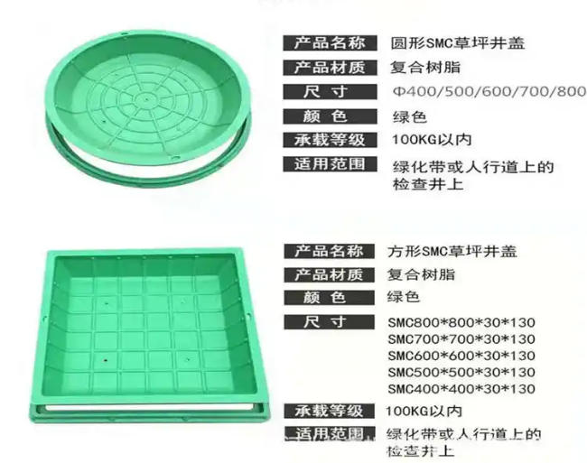 巴中树脂复合种植井盖展示